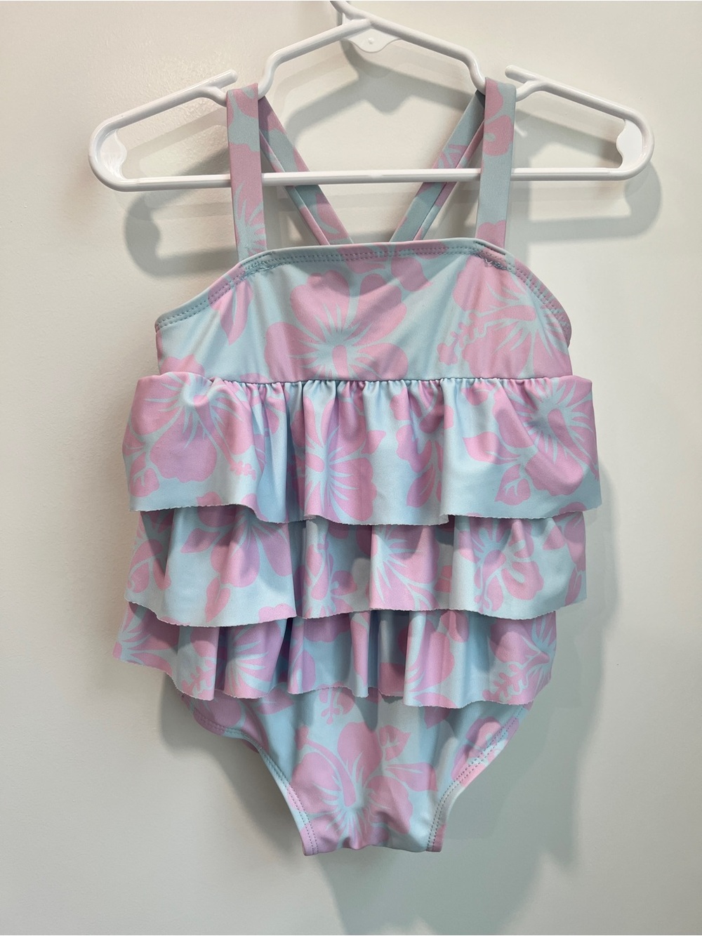 Cotton On Baby Floral Ruffle One-Piece Swimsuit 12-18M